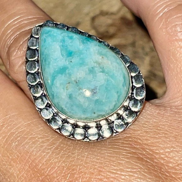 Amazonite Ring Size 8 1/4 - Picture 5 of 10